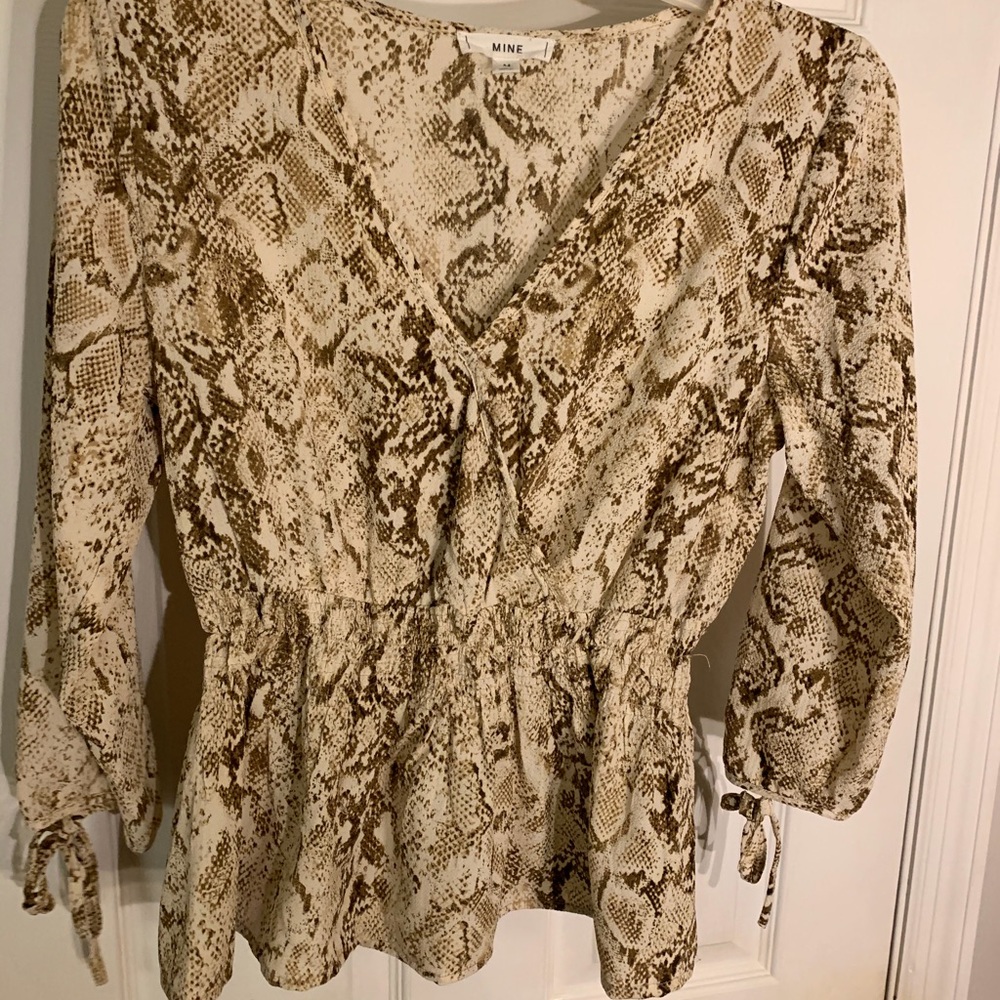 Boutique Mine Snake Top Blouse M